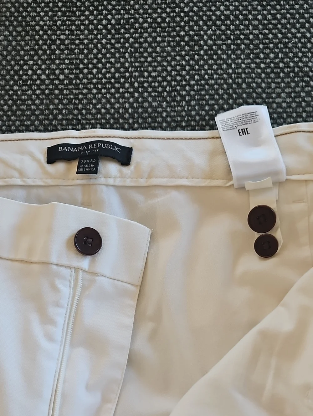 Banana Republic White Men's Chino Pants - Slim Straight